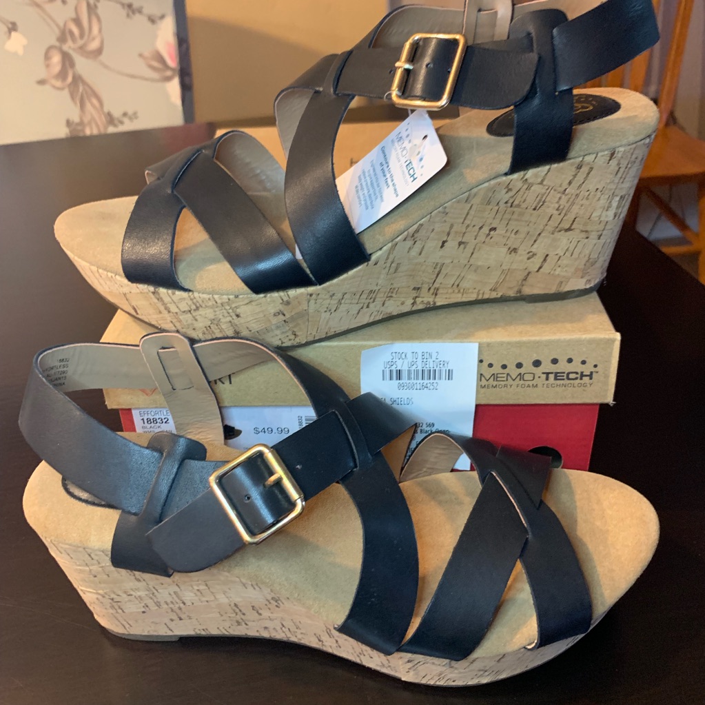 Black  Cork Straps With Gold Buckle